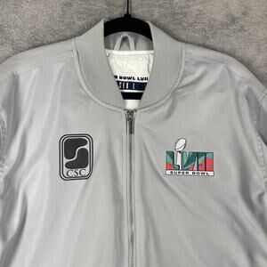 Super Bowl LVII Guest Services Jacket Large Gray NFL Football Bomber CSC